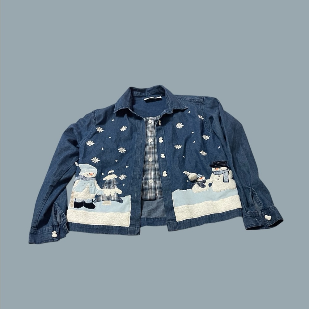 Carolina Blues Vintage Snowman Top